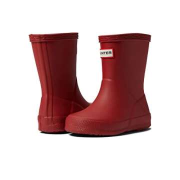 Hunter Little Kids Original First Classic Rain Boot, Military Red, 6