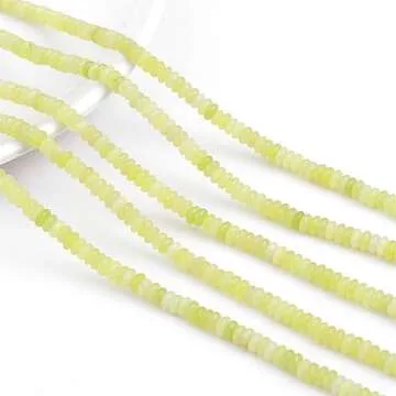BEADIA Lemon Jade Spacer Beads for Jewelry Making