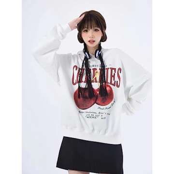 Amitam Cartoon Line Character Print Hoodie Men's sweater Star Graphic Stellaris Vintage Hip-hop Style Sweatshirt Streetwear