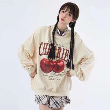 Amitam Cartoon Line Character Print Hoodie Men's sweater Star Graphic Stellaris Vintage Hip-hop Style Sweatshirt Streetwear