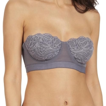 LIVELY Lace Strapless Bras for Women | Strapless Underwire Bra with Unlined Lace Cups | Removable St...
