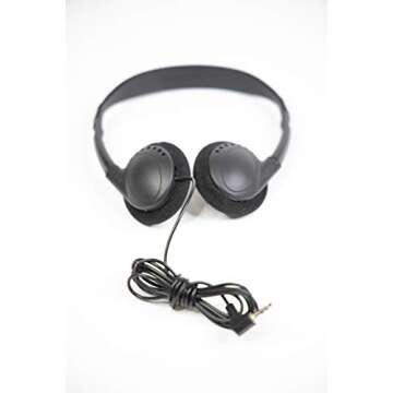 **(12 Pack)** Bulk Headphones for School Library Classroom Airplane Hospital Museum Hotel Tours Gym ...
