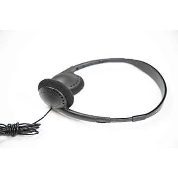 **(12 Pack)** Bulk Headphones for School Library Classroom Airplane Hospital Museum Hotel Tours Gym Students Adjustable Disposable Reusable Comfortable Compact and Easy to Store Headsets (12 Pack)