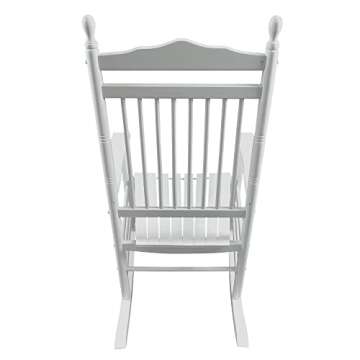 AnwickNomo Rocking Chair Outdoor, All Weather Resistant Indoor Plastic Patio Rocker Chair,Weather Resistant, Low Maintenance for Backyard, Porch, Lawn, Garden and Indoor (White)
