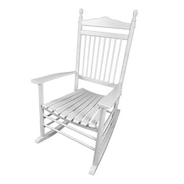 AnwickNomo Rocking Chair Outdoor, All Weather Resistant Indoor Plastic Patio Rocker Chair,Weather Resistant, Low Maintenance for Backyard, Porch, Lawn, Garden and Indoor (White)