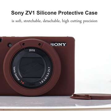 Pocoukate Camera Case for Sony ZV-1, ZV1 Camera Case Digital Camera Anti-Scratch Slim Fit Soft DSLR ...