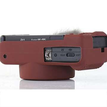 Pocoukate Camera Case for Sony ZV-1, ZV1 Camera Case Digital Camera Anti-Scratch Slim Fit Soft DSLR Camera Sleeve with Screen Protector for Sony ZV-1 (Coffee)