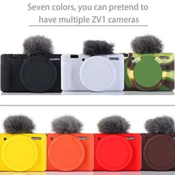 Pocoukate Camera Case for Sony ZV-1, ZV1 Camera Case Digital Camera Anti-Scratch Slim Fit Soft DSLR Camera Sleeve with Screen Protector for Sony ZV-1 (Coffee)