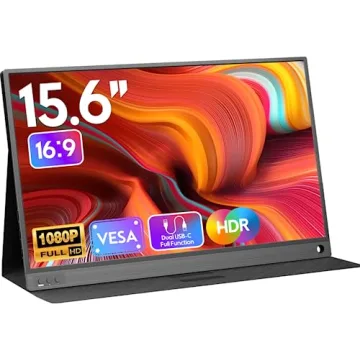 ZSCMALLS Portable Monitor - Ultra-Thin 15.6" 1080P Laptop Extended Display