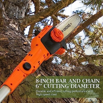 Ukoke 40V 8-Inch Cordless Pole Saw - Easy Tree Trimming