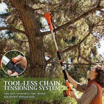 Ukoke 40V 8-Inch Cordless Pole Saw - Easy Tree Trimming