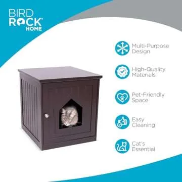 BIRDROCK HOME Litter Box Enclosure Stylish Nightstand