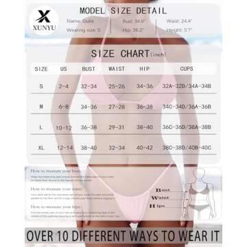 XUNYU Thong Bikini Sets for Women - Brazilian Micro String Bikinis Sexy Two Piece Swimsuit Triangle Top Halter Bathing Suits