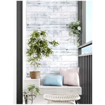 HAOKHOME Peel and Stick Wood Wallpaper for Stylish Interiors