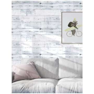 HAOKHOME Peel and Stick Wood Wallpaper for Stylish Interiors
