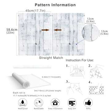 HAOKHOME Peel and Stick Wood Wallpaper for Stylish Interiors