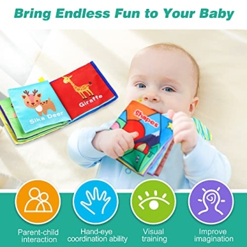 Waterproof Baby Bath Books for Early Learning - 8 Pack