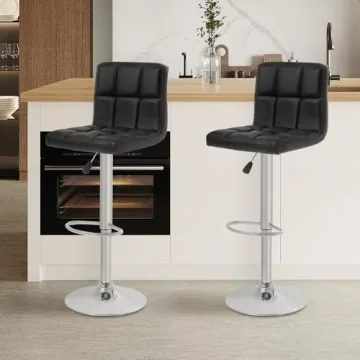 Adjustable Swivel Bar Stools Set Luxury Comfort Style