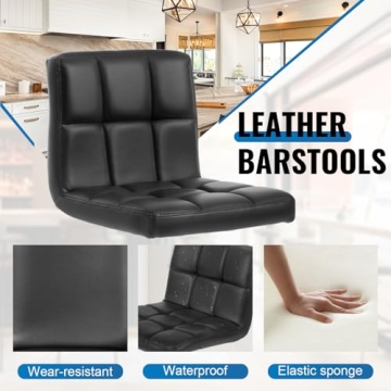 Adjustable Swivel Bar Stools Set Luxury Comfort Style