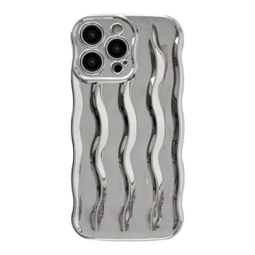 Water Ripple iPhone 14 Pro Max Case - Durable & Stylish Silver