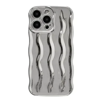 Water Ripple iPhone 14 Pro Max Case - Durable & Stylish Silver