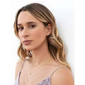 Stylish Gold Plated Huggie Hoop Earrings Set for Women