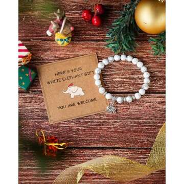 Unique Tarsus White Elephant Bracelet for Fun Celebrations