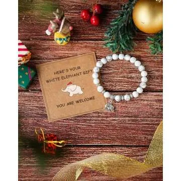 Unique Tarsus White Elephant Bracelet for Fun Celebrations