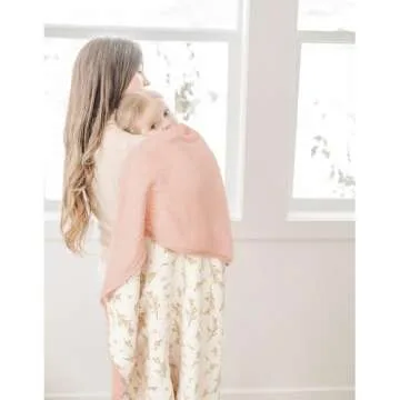 Konssy Muslin Baby Blankets for Girls Boys, 100% Cotton Crib Blanket for Infant Toddler, Super Soft and Lightweight Nursery Swaddling Wrap 40"x36" (Floral)