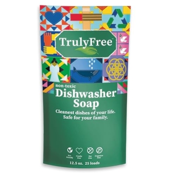 Truly Free Automatic Dishwasher Detergent Powder - Concentrated Dishwashing Detergent, Dish Soap, Ha...