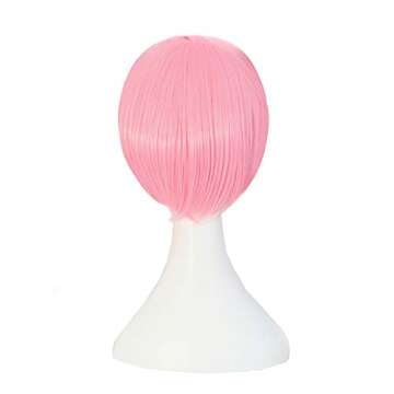 MapofBeauty 35 cm Pink Anime Cosplay Wig Adjustable Cap