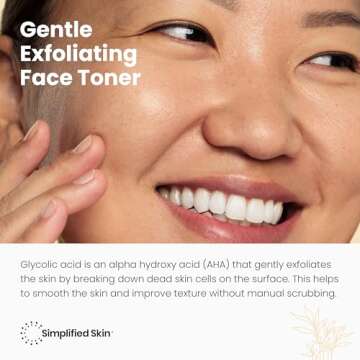 Glycolic Acid Toner for Face - Facial Toning Solution - 8% Glycolic Acid - Hydrating, Anti-Aging, Ex...