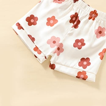 Qiylii Floral Silk Pajamas Set for Toddler Girls 1-6Y