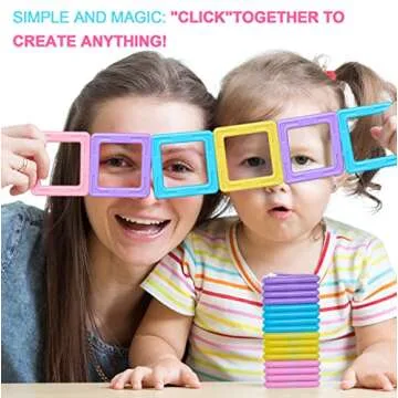 Magnetic Tiles Building Toys for 3 4 5 6 7 Year Old Girls Birthday Gifts，Magnetic Blocks Building STEM Educational Learning Toddler Magnets Toys for Boys Girls 3-5 4-6 5-7