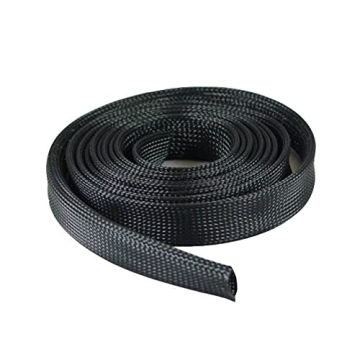100 FT 3/4" 19mm Black Expandable Wire Cable Sleeving Sheathing Braided Loom Tubing US