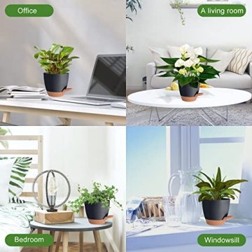 Vanslogreen 5-Pack Self Watering Planters for Easy Plant Care