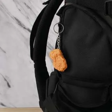 Cute Realistic Chicken Nugget Key Chain for Fun Accessories