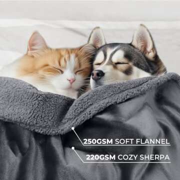 Waterproof Pet Blanket for Dogs and Cats, 85" x 57"