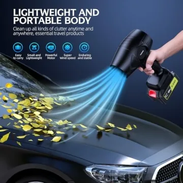 Cordless 600000RPM Leaf Blower with 4.0Ah Battery & Charger