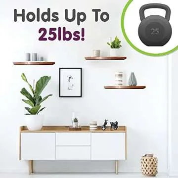 Stylish JAWU Floating Shelves - 3 Pack Rustic Design