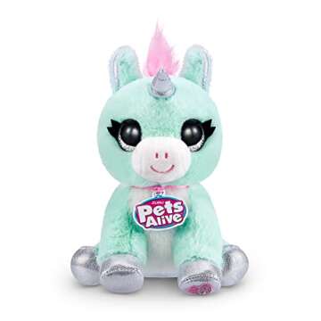 Pets Alive Pet Shop Surprise Unicorn Toys by ZURU - Interactive with Electronic 'Speak & Repeat' Ani...