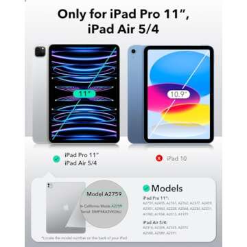 ESR Paper-Feel Screen Protector for iPad Air 5/iPad Air 4 (2022/2020, 10.9 Inch), and iPad Pro 11 (2...