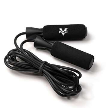 Valeo Deluxe Adjustable Speed Jump Rope for Balance, Coordination, Flexibility and Endurance