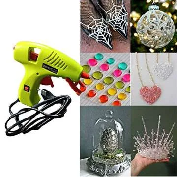 NEX&CO Kids Safe Mini Hot Glue Gun with 60 Color Sticks