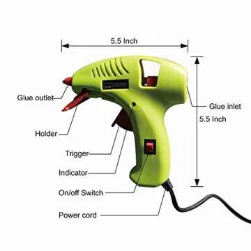 NEX&CO Kids Safe Mini Hot Glue Gun with 60 Color Sticks