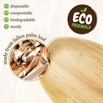 Elegant Disposable Palm Leaf Serving Platters Pack of 6