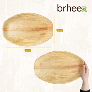 Elegant Disposable Palm Leaf Serving Platters Pack of 6