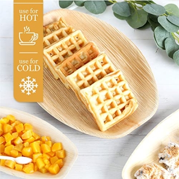 Elegant Disposable Palm Leaf Serving Platters Pack of 6