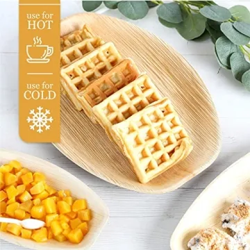 Elegant Disposable Palm Leaf Serving Platters Pack of 6