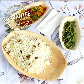 Elegant Disposable Palm Leaf Serving Platters Pack of 6